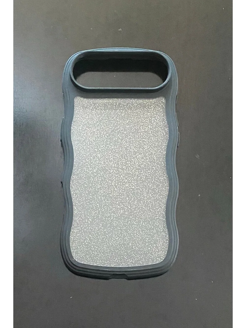 Onn Wavy Grip Case for iPhone Air 2025 Black/Gold Glitter